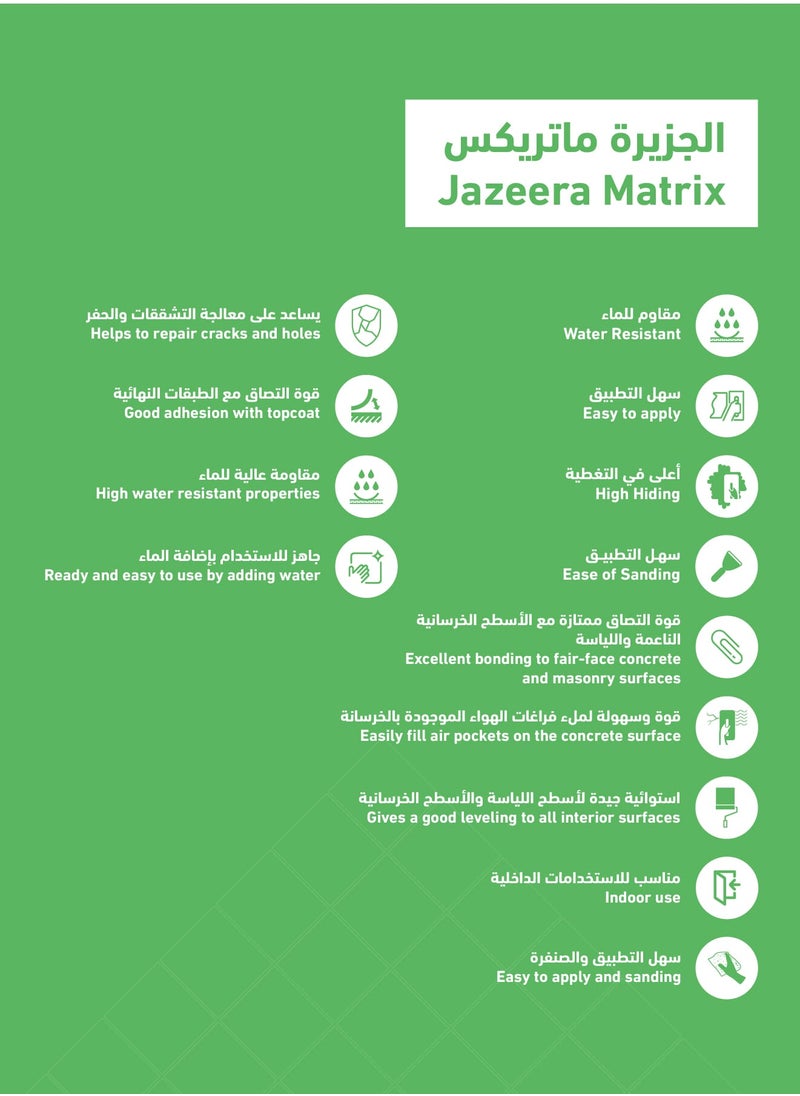 دهانات الجزيرة - ماتريكس ماده اسمنتية لاصلاح وتسوية الاسطح  الداخلية كيس 25كجم - Image 1