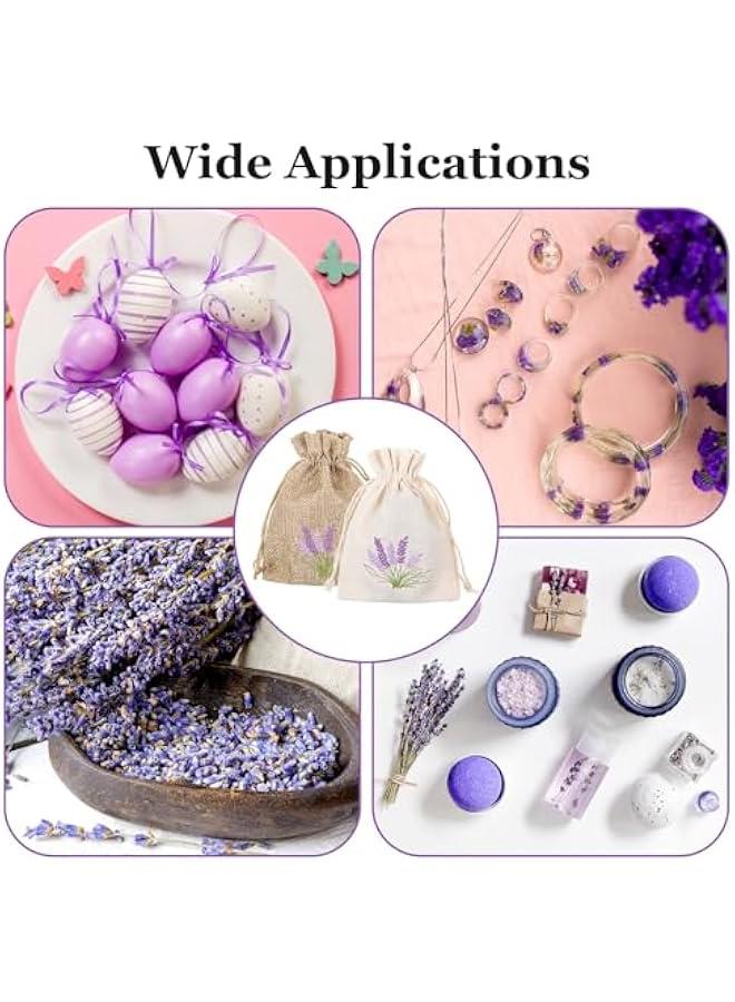 12 PCS Lavender Bags, Sachet Empty Bags Small Jute Bag with Drawstring Cotton Linen Pouch for Filling Spice Herbs Jewellery Wedding  - Image 4