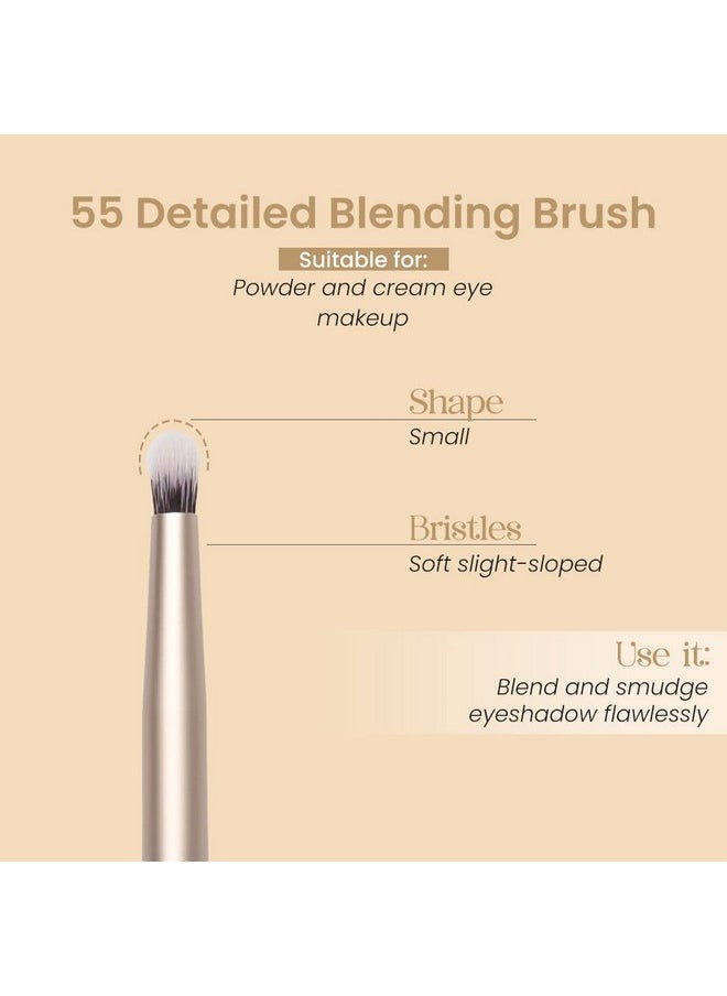 Milagro Beauty Eye Brush 55, Powder & Cream Blending, Smudging Eyeshadow Flawlessly, Precision Eye Makeup Brush  - Image 3