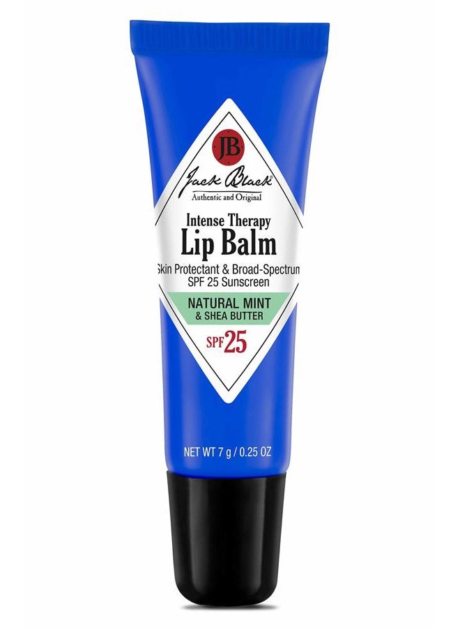 Jack Black Intense Therapy Lip Balm, 0.25-Oz. – Natural Mint & Shea Butter, SPF 25 Sun Protection, Lip Moisturizer, Hydrating Lip Balm with SPF, Long Lasting Treatment - Image 1