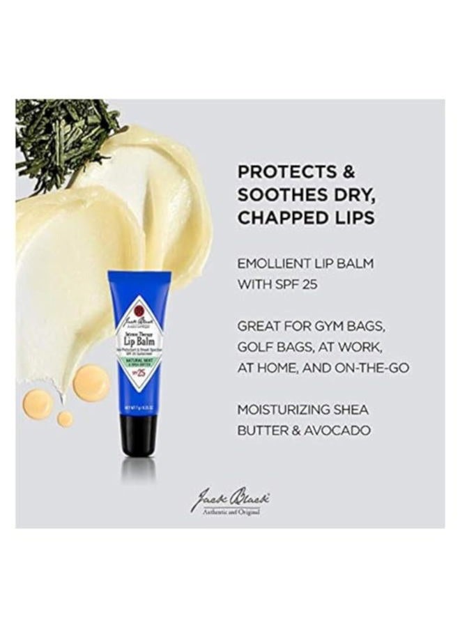 Jack Black Intense Therapy Lip Balm, 0.25-Oz. – Natural Mint & Shea Butter, SPF 25 Sun Protection, Lip Moisturizer, Hydrating Lip Balm with SPF, Long Lasting Treatment - Image 3