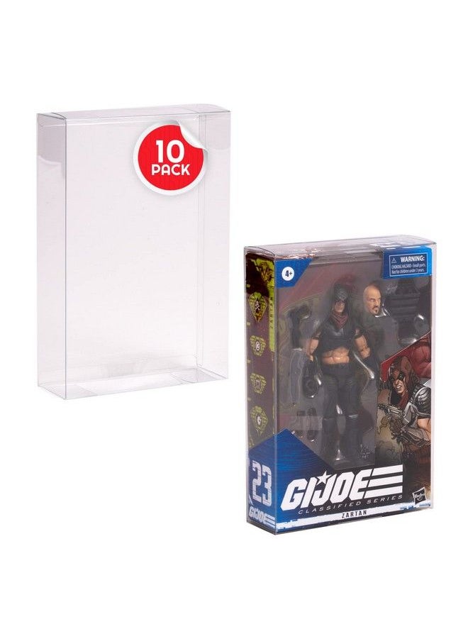 EVORETRO - Action Figure Display Case Compatible With Gi Joe Classified Series 6 Inch Star Wars Vintage Collection 3.75 Inches Clear Pet 0.40Mm Thick Plastic Protective Storage Box Pack Of 10 - Image 1