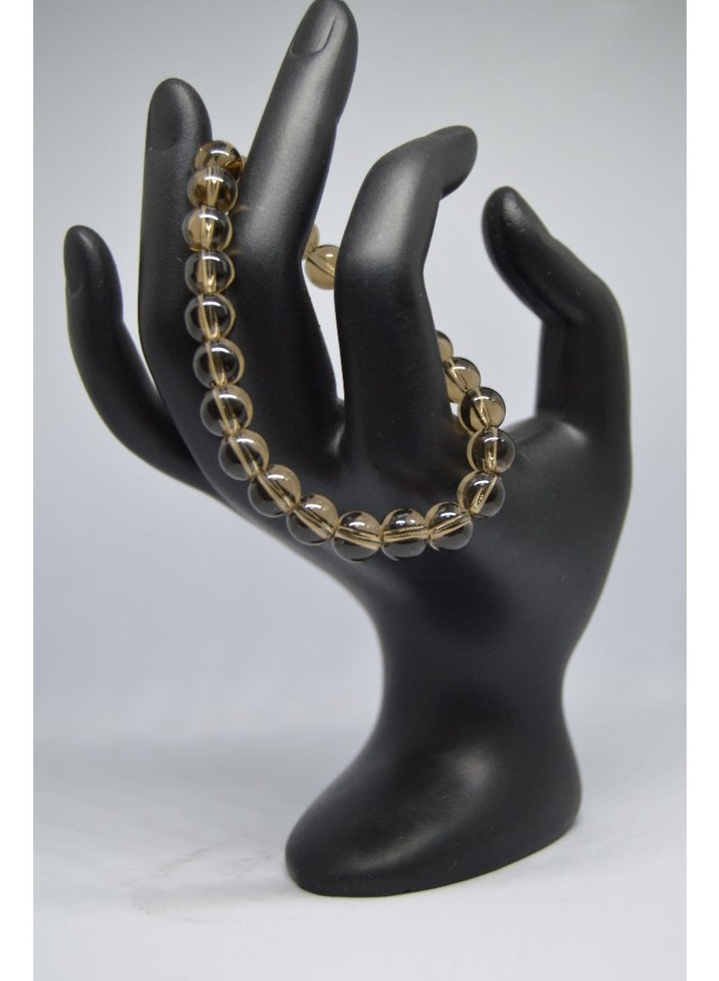 Smoky Quartz Natural Stone Bracelet - Image 1