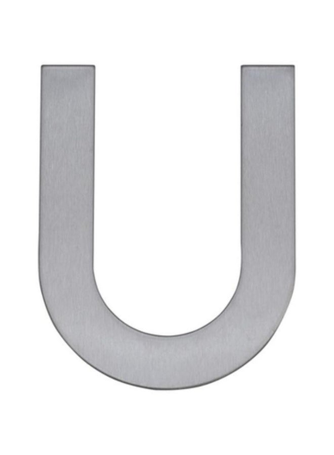 حروف ذاتية اللصق "U" إنجليزي فضي