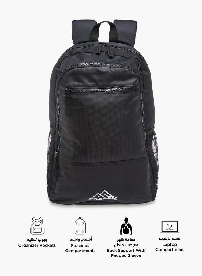 Oaklan by Shoexpress Boys Logo Print School Backpack with Adjustable Straps - 15x29x45 cm - Image 2