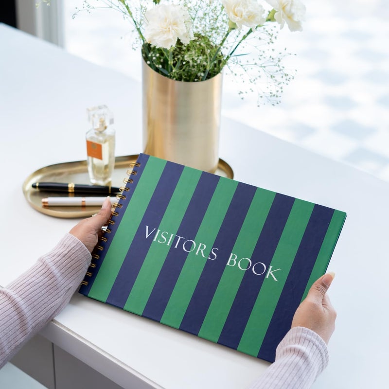 CHAARPAI Visitor Book – 8 x 12 Inches | Wiro Bound Guest Register for Hotels, Offices, Exhibitions, Boutiques & Business Use | Medium Size Visitor Log Book for Reception & Front Desk - Image 2