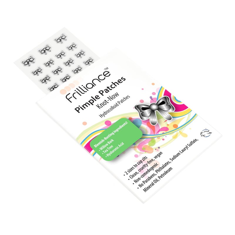 Bow Shaped Hydrocolloid Acne Pimple Patches for Zits and Blemishes Knot Now 2 Sizes Spot Treatment Stickers for Face  Skin Vegan and Cruelty Free