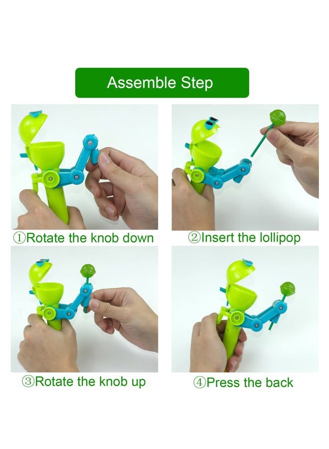 HDLNKAK 2 Pcs Robot Lollipop Holder for Kids, Easter Lollipop Case, Creative Press-to-Store Toy & Fun Gift for Toddlers Over 3 Years Old - Image 2