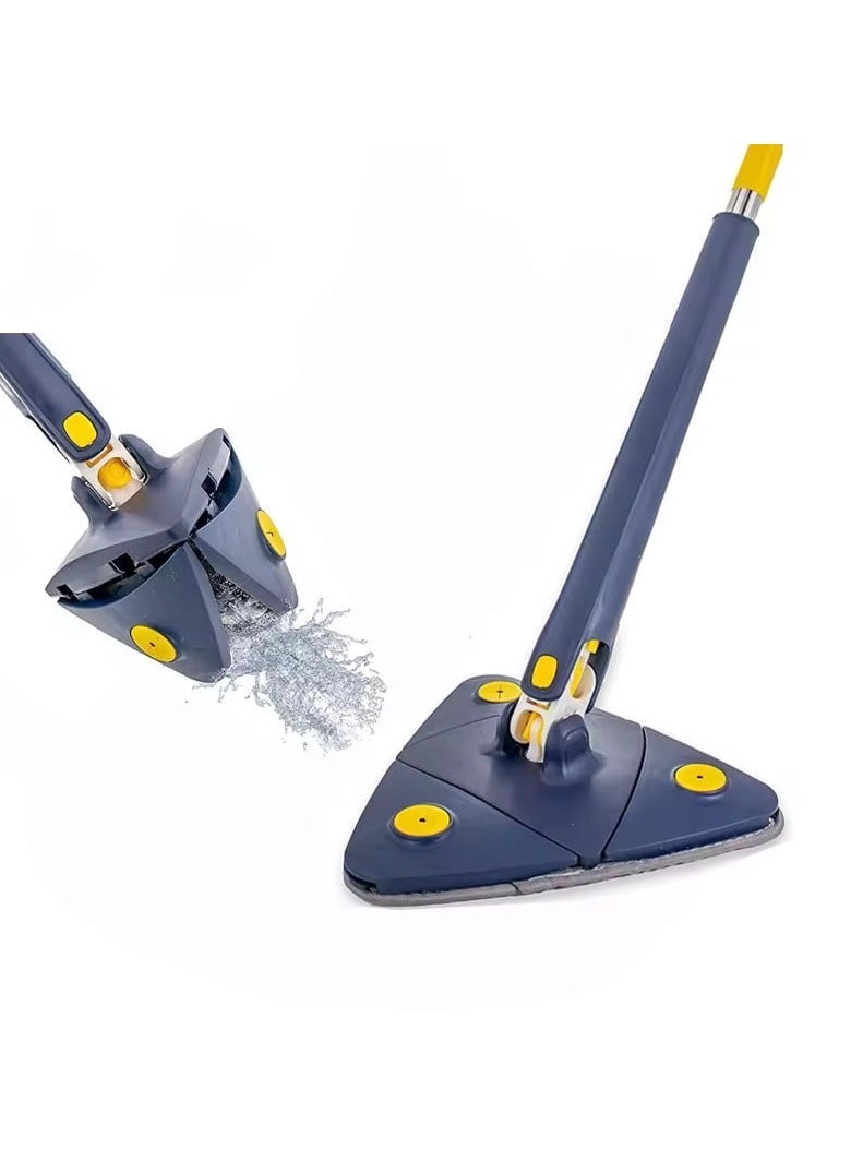 دينكس ممسحة تنظيف رطبة وجافة متعددة الاستخدامات، مثلثة الشكل، بمقبض طويل، من الفولاذ المقاوم للصدأ، قابلة للدوران 360 درجة، للأرضيات والنوافذ والأسقف - من دينكس - Image 2