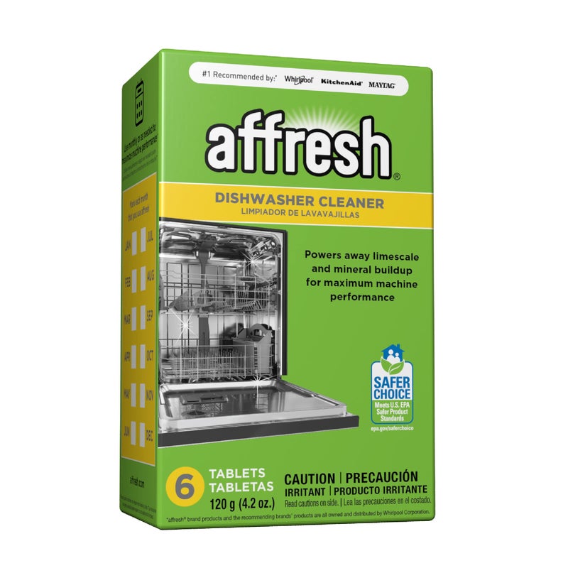 Affresh W10549851 Dishwasher Cleaner 6 Tablets Formulated to Clean Inside All Machine Models, Count - Image 1