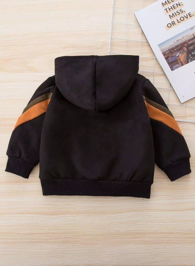Baby Chevron Zip-up Hooded Jacket  - Image 2