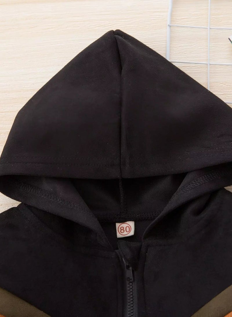 Baby Chevron Zip-up Hooded Jacket  - Image 3