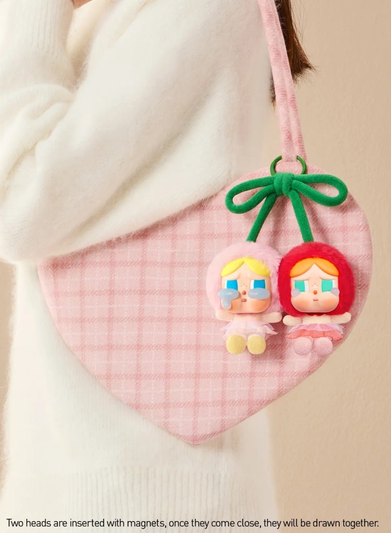 Pop Mart x Bobo & Coco CRYBABY Crying For Love Series-Vinyl Plush Hanging Card (Love You Cherry Much) - Image 4