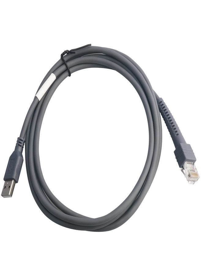VOTTAN Barcode Scanner USB Cable LS2208/A LI2208 LS4278 STB4278 LI4278 USB to RJ45 Compatible for Motorola Symbol Zebra (2M / 6FT Flatted USB Port) - Image 1