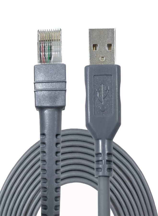 VOTTAN Barcode Scanner USB Cable LS2208/A LI2208 LS4278 STB4278 LI4278 USB to RJ45 Compatible for Motorola Symbol Zebra (2M / 6FT Flatted USB Port) - Image 2