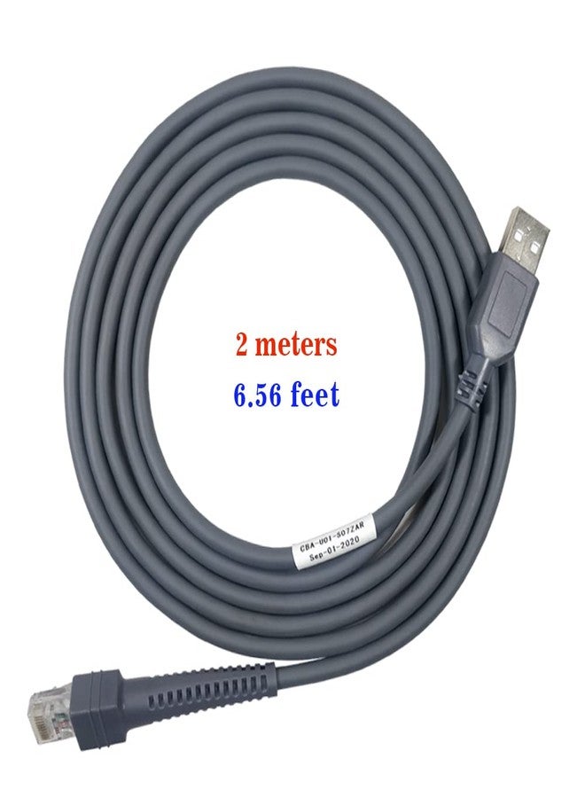 VOTTAN Barcode Scanner USB Cable LS2208/A LI2208 LS4278 STB4278 LI4278 USB to RJ45 Compatible for Motorola Symbol Zebra (2M / 6FT Flatted USB Port) - Image 5