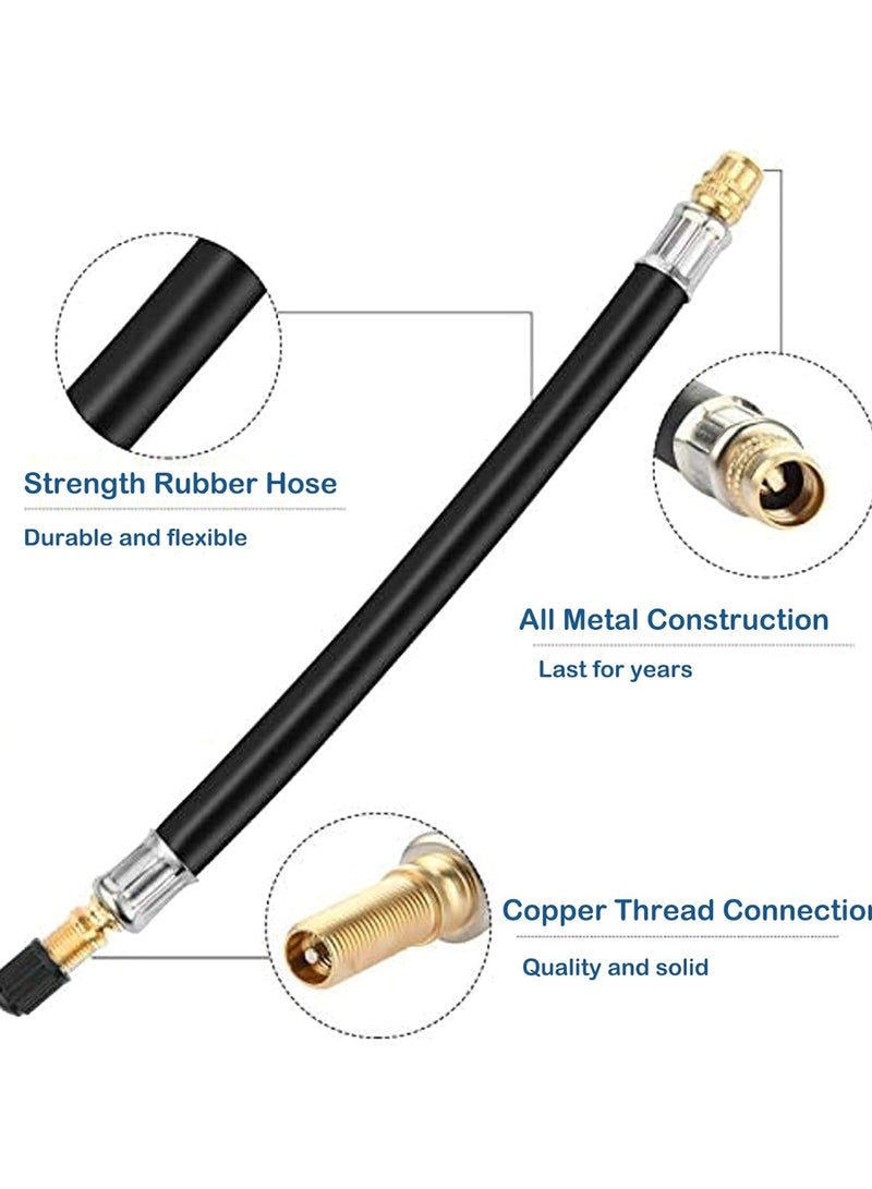 Generic Universal Tire Valve Extension Adapters - 2-Pack, Flexible Rubber, 210mm & 160mm, Car, RV, Motorcycle, Truck, MTB - Easy Install, Durable Metal/Rubber, Black - Extend Valve Access for Pressure  - Image 4