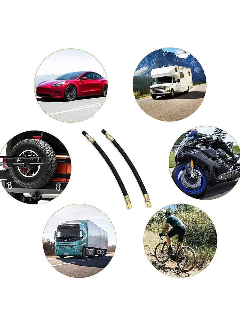 Generic Universal Tire Valve Extension Adapters - 2-Pack, Flexible Rubber, 210mm & 160mm, Car, RV, Motorcycle, Truck, MTB - Easy Install, Durable Metal/Rubber, Black - Extend Valve Access for Pressure  - Image 5