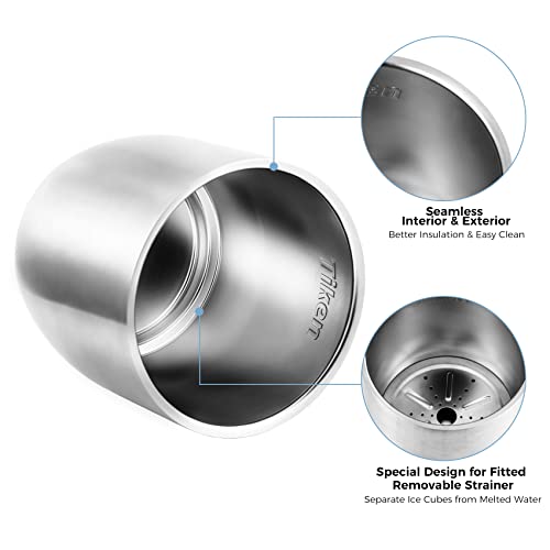 Tiken 3L Double-Wall Vacuum Insulated Ice Bucket with Lid & Tong Stainless Steel Champagne Buckets for Cocktail Bar, Parties & Outdoor - Image 3