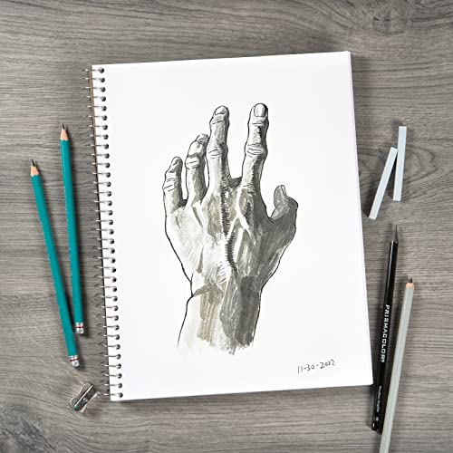 Bienfang Sketch Pad 8.5x11 Inch, 100 Sheets of 60lb 90gsm Art Paper, Spiral Bound Sketch Book Drawing Notebook - Image 4