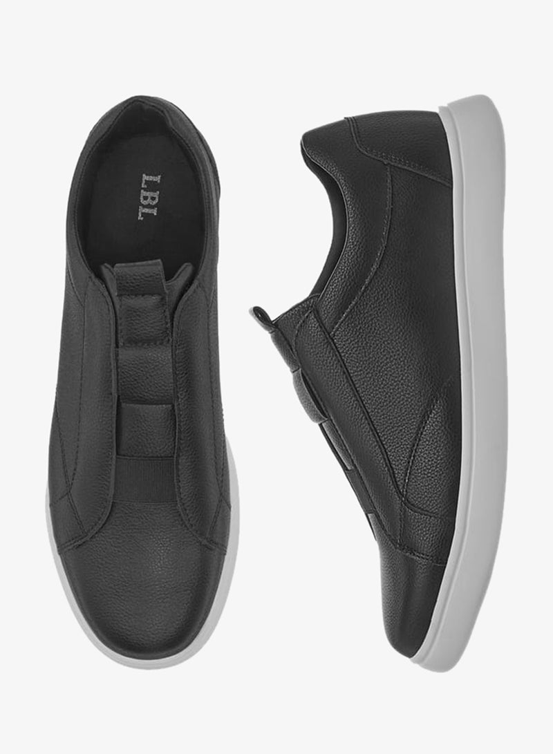 LBL by Shoexpress Men Textured Slip-On Sneakers with Pull Tabs - Image 3