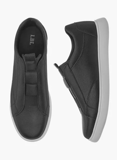 LBL by Shoexpress Men Textured Slip-On Sneakers with Pull Tabs