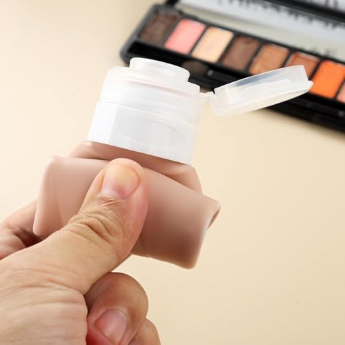 Voroly Travel Bottles Kit for Toiletries Organizer 90ml Tsa Approved Silicone Containers Portable Split Bottle Accessories for Conditioner Shampoo Lotion - 4 Pack (Apricot Travel Bottel, Apricot) - Image 5
