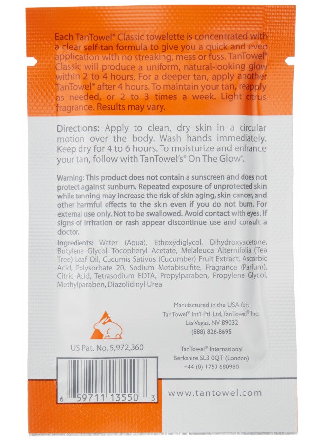 tantowel Tan Towel Self Tan Towelette Wipe Medium Deep Classic 10 Count - Image 3
