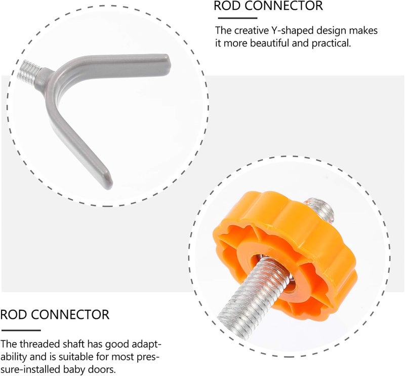 4pcs Type Bolt Fittings for and Connection for Pet Dog and Safety Easy Installation for Stair and Fence Use - Image 3