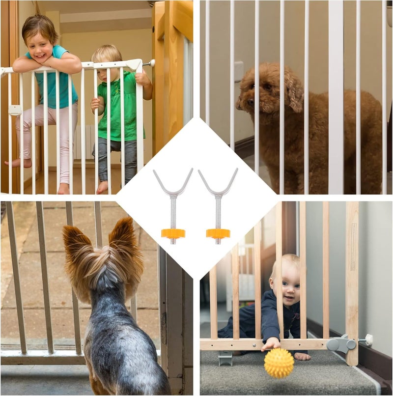 4pcs Type Bolt Fittings for and Connection for Pet Dog and Safety Easy Installation for Stair and Fence Use - Image 2