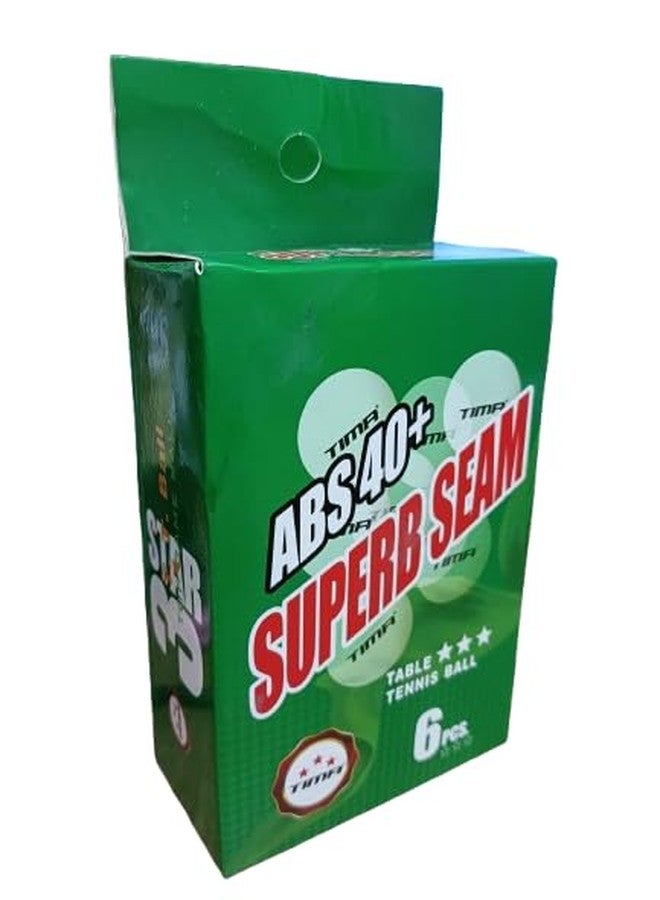 TIMA كرات تنس الطاولة TIMA Superb Seam 3 Star ABS Plastic 40+ (6 قطع)، (أبيض) - Image 3