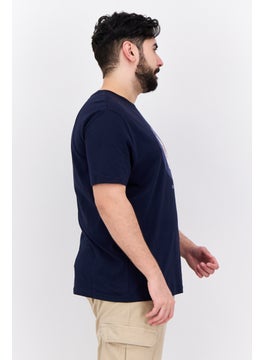 Ben Sherman Men Crew Neck Short Sleeves Brand Logo T-Shirt, Dark Navy  - Image 2