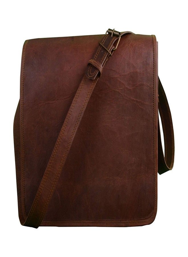 RSN 15 Inch Genuine Leather Satchel Laptop Messenger Bag - Image 1
