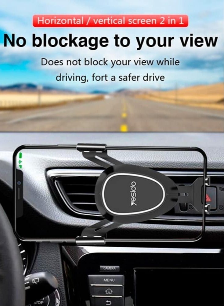 Yesido Gravity Car Holder C73 - Black - Image 3