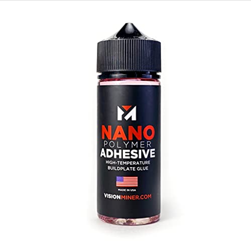 Vision Miner Nano Polymer Adhesive (120ml) - Ultimate 3D Printing Bed & Build Plate Adhesion - No Mess, Non-Toxic, Works for PLA, ABS, PEI, PEEK, Nylon, PC and More. Easy Application, Easy to Clean! - Image 1