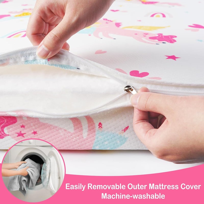 Viviland Pack n Play Mattress  38 x 26 Premium Soft Foam Portable Toddler Mattress for Pack and Play Topper Odorless Breathable Comfortable and Stable mini pad for Baby mattresses - Image 4