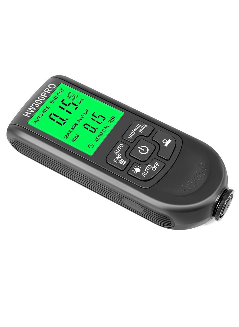 300PRO Car Paint Thickness Gauge Digital Meter Automatic Coating Tester Manual Automotive Tools Black - Image 3