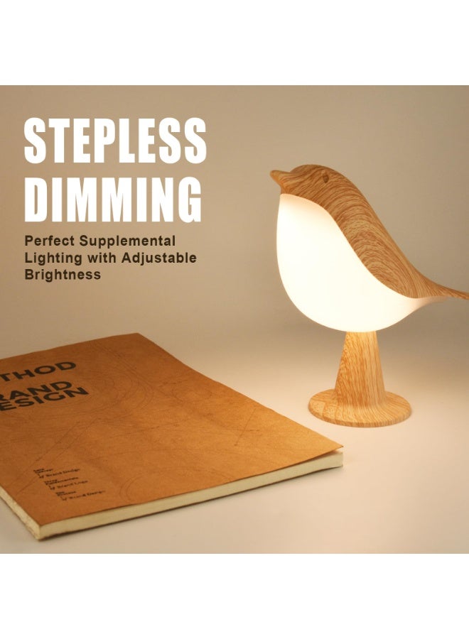 مصباح مكتب صغير، مصباح لاسلكي لطيف على شكل طائر مزود بثلاثة ألوان لدرجة الحرارة ومستشعر لمس، ضوء ليلي للأطفال مع بطارية قابلة لإعادة الشحن لطاولة السرير الجانبية لغرفة النوم وديكور الغرفة - Image 3