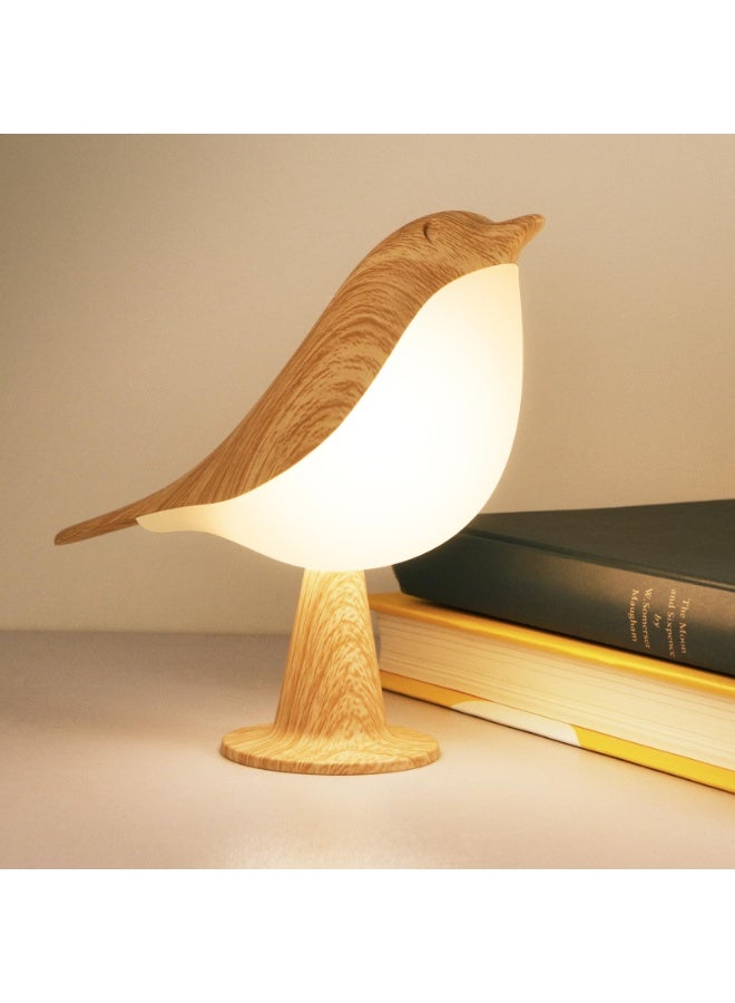 مصباح مكتب صغير، مصباح لاسلكي لطيف على شكل طائر مزود بثلاثة ألوان لدرجة الحرارة ومستشعر لمس، ضوء ليلي للأطفال مع بطارية قابلة لإعادة الشحن لطاولة السرير الجانبية لغرفة النوم وديكور الغرفة - Image 1