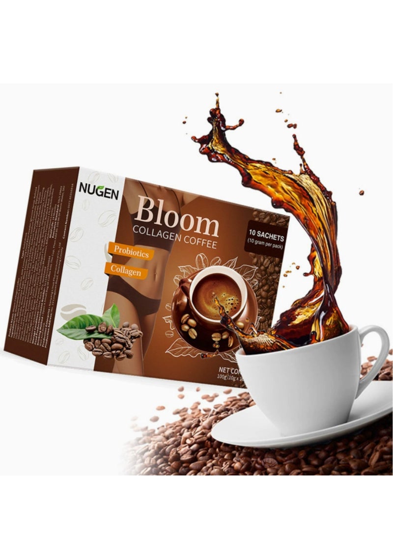 NUGEN Bloom Collagen Coffee 100% Organic and Glutathione, Diet Coffee Slimming Coffee Gluta Collagen Detox Premium with Collagen Coffee  - Image 2