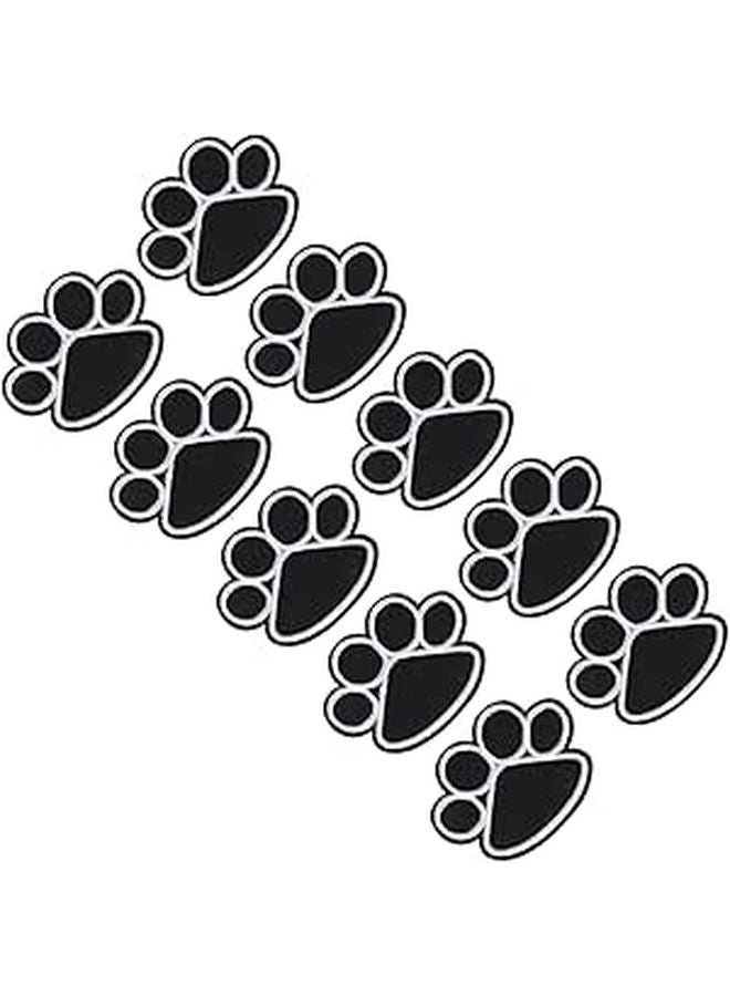 Self Adhesive Dog Paw Print Embroidered Patches 10Pcs Heat Seal For Jackets Bags DIY Crafts - Image 1