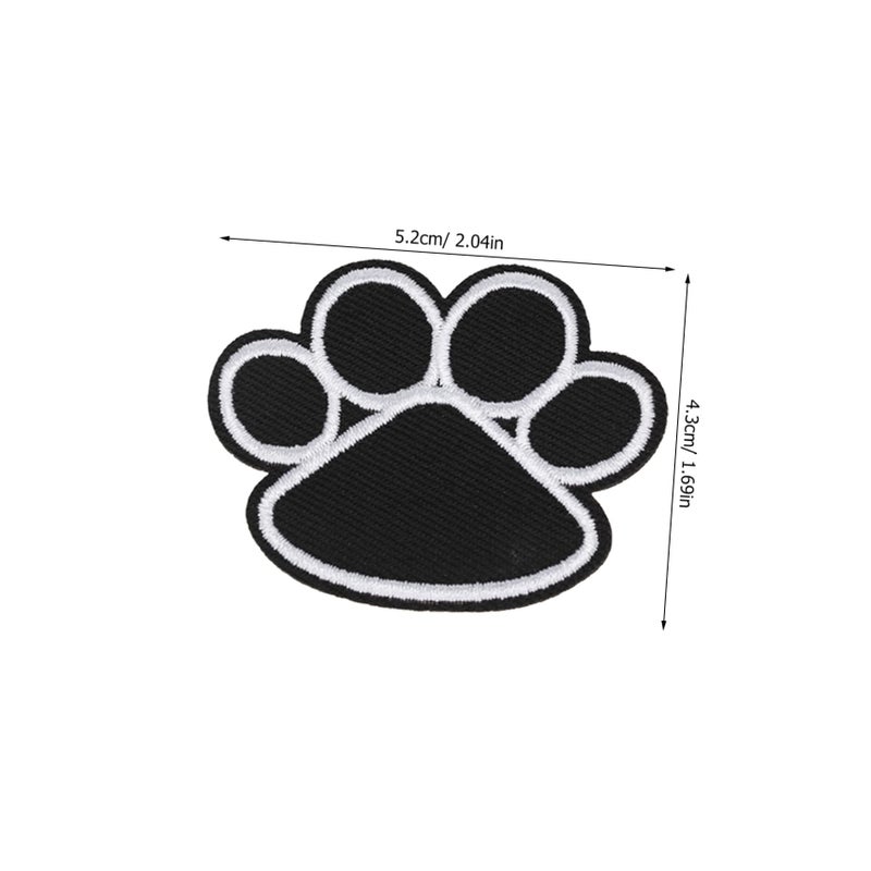 Self Adhesive Dog Paw Print Embroidered Patches 10Pcs Heat Seal For Jackets Bags DIY Crafts - Image 3