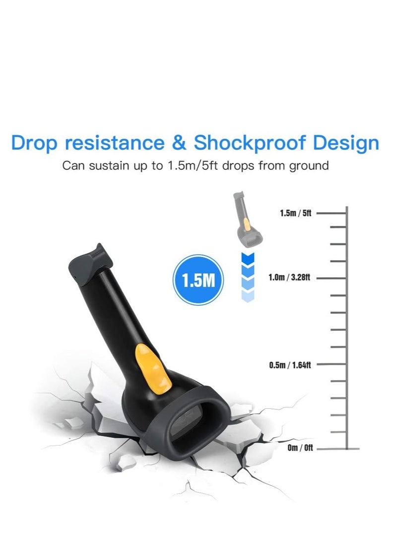 Handheld USB QR Barcode Scanner Reader for Computers Wired Automatic 1D 2D Image Bar Code Scanners for Mobile Payment Store Supermarket Warehouse MR-2561（Black） - Image 3