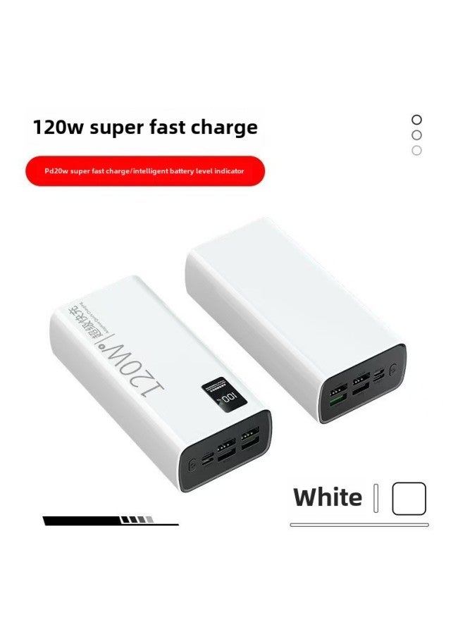 Super Fast Charging Treasure Ma Large Capacity Two-way Fast Charging Digital Display Mobile Power Supply-Colour:White-Power Supply Capacity:30000 Mah - Image 5