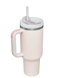 Stanley 40oz Stanley Quencher H20 Flowstate Stainless Steel Vacuum Insulated Tumbler with Lid and Straw for Water, Iced Tea or Coffee, Smoothie and More, Cream (Rose Quartz)  - Image 2
