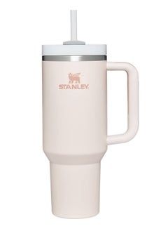 Stanley 40oz Stanley Quencher H20 Flowstate Stainless Steel Vacuum Insulated Tumbler with Lid and Straw for Water, Iced Tea or Coffee, Smoothie and More, Cream (Rose Quartz)  - Image 1