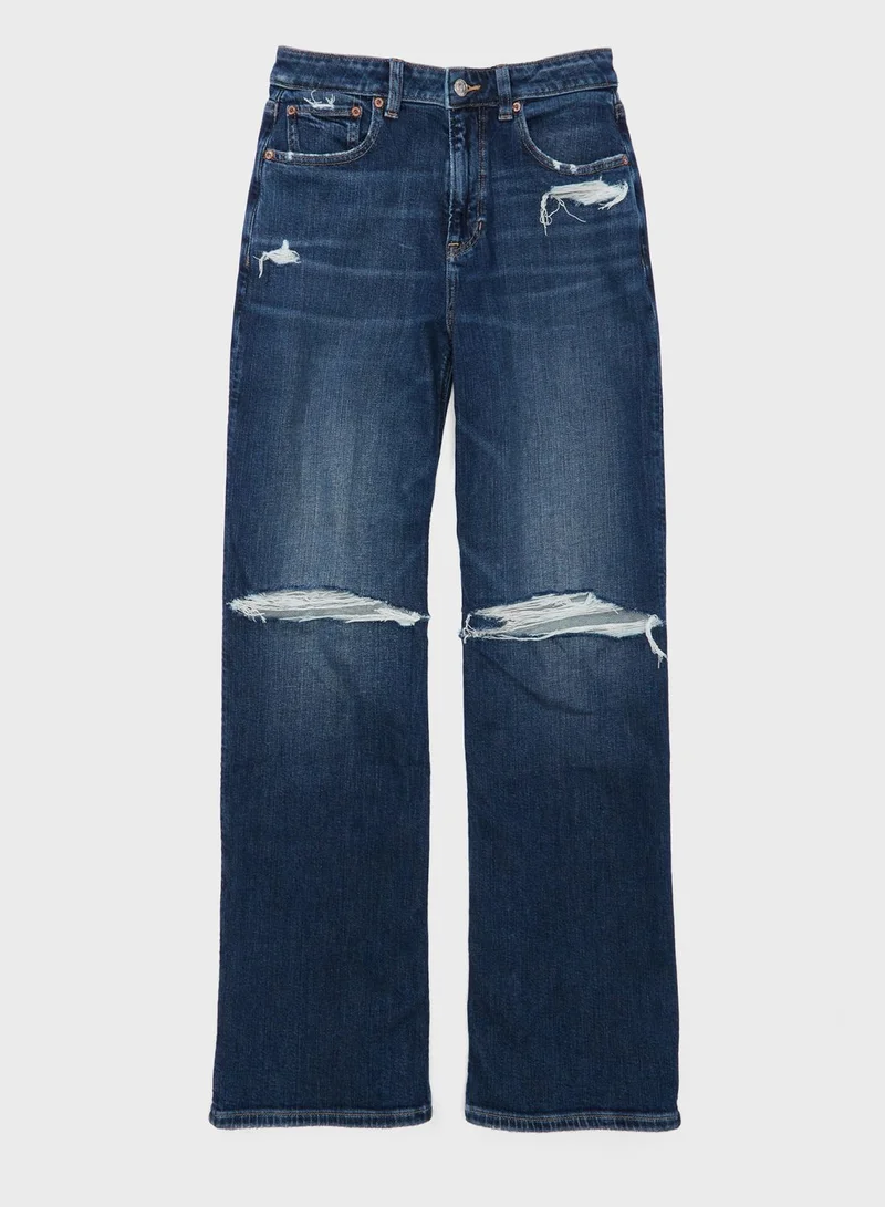 امريكان ايجل High Waist Ripped Jeans