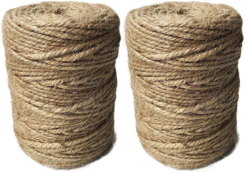 IlikeEC Jute Twine 3mm Thick 656 Feet Best Arts Crafts Twine Industrial Packing Materials Durable String for Gardening Applications -200m - Image 1
