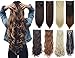 Lelinta 7Pcs 23" Thick Straight Full Head Clip in on Double Weft Hair Extensions Dark Brown - Image 2