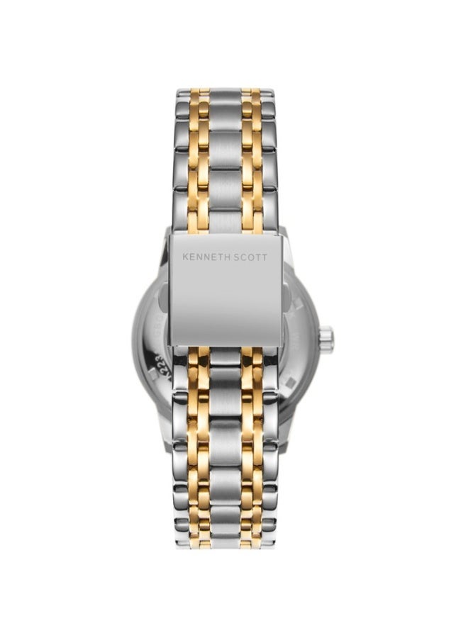 كينيث سكوت ساعة كينيث سكوت رجالي ميكانيكية بسوار ستانلس ستيل ذهبي - Image 3